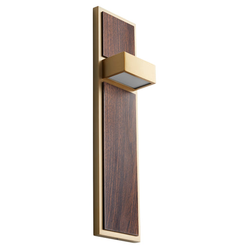 Myhouse Lighting Oxygen - 3-401-40 - LED Wall Sconce - Guapo - Aged Brass W/ Walnut