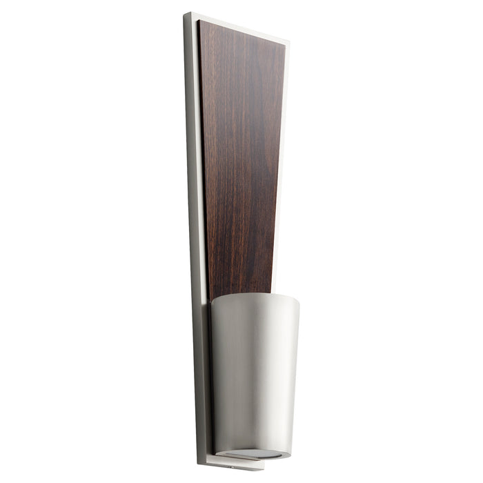 Myhouse Lighting Oxygen - 3-402-24 - LED Wall Sconce - Favero - Satin Nickel W/ Walnut