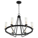 Myhouse Lighting Quorum - 629-6-6980 - Six Light Chandelier - Empire - Textured Black w/ Aged Brass