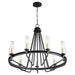 Myhouse Lighting Quorum - 629-9-6980 - Nine Light Chandelier - Empire - Textured Black w/ Aged Brass