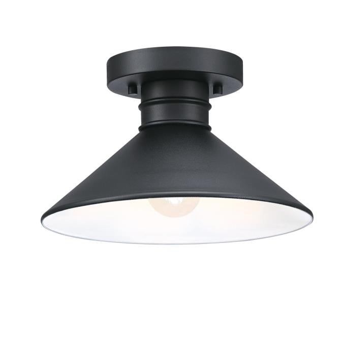 Myhouse Lighting Westinghouse Lighting - 6112900 - One Light Semi-Flush Mount - Watts Creek - Textured Black