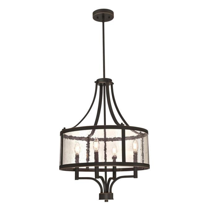 Myhouse Lighting Westinghouse Lighting - 6368400 - Four Light Chandelier - Belle View - Oil Rubbed Bronze With Highlights