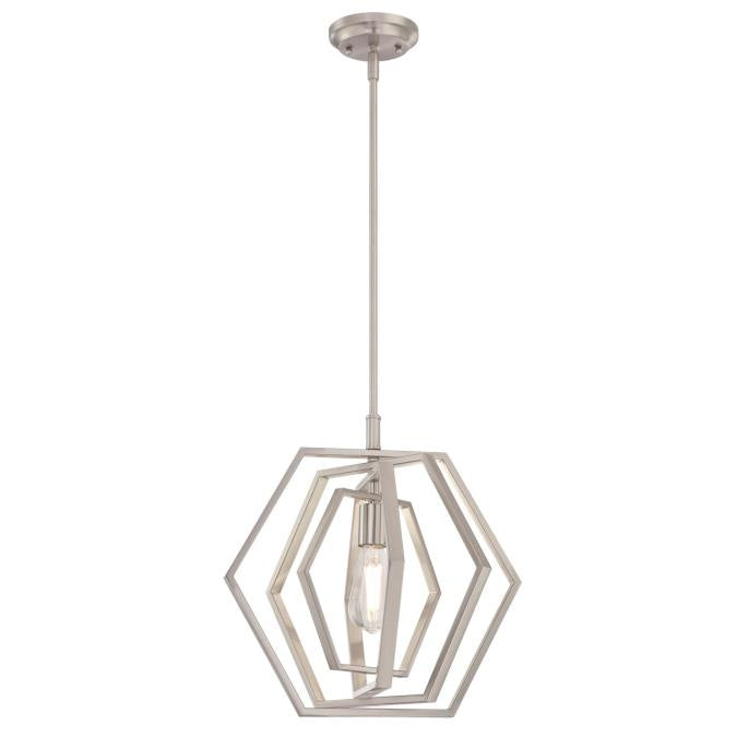 Myhouse Lighting Westinghouse Lighting - 6369800 - One Light Pendant - Holly - Brushed Nickel