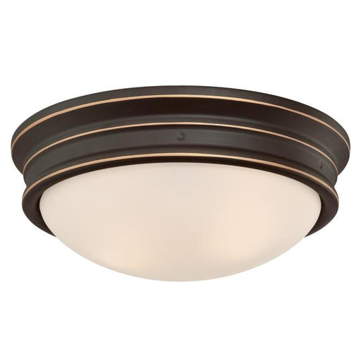 Myhouse Lighting Westinghouse Lighting - 6370600 - Two Light Flush Mount - Meadowbrook - Oil Rubbed Bronze With Highlights