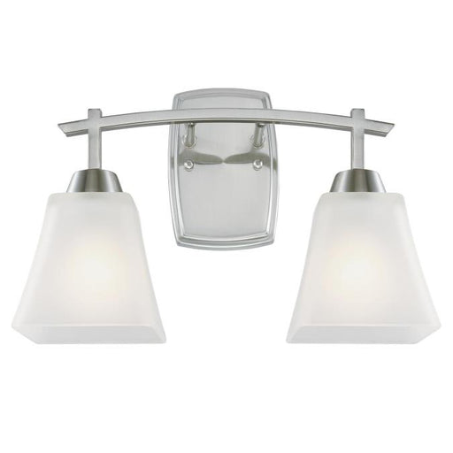 Myhouse Lighting Westinghouse Lighting - 6573500 - Two Light Wall Fixture - Midori - Brushed Nickel