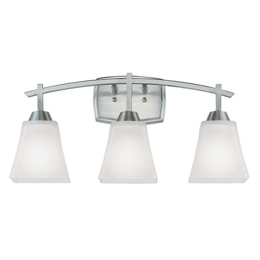 Myhouse Lighting Westinghouse Lighting - 6573600 - Three Light Wall Fixture - Midori - Brushed Nickel