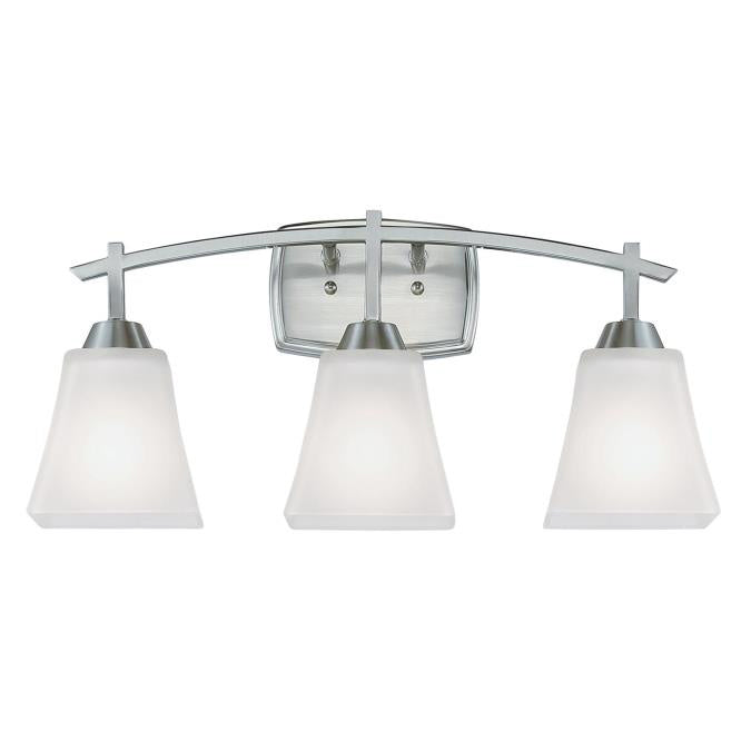 Myhouse Lighting Westinghouse Lighting - 6573600 - Three Light Wall Fixture - Midori - Brushed Nickel