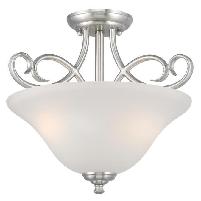 Myhouse Lighting Westinghouse Lighting - 6573800 - Two Light Semi-Flush Mount - Dunmore - Brushed Nickel