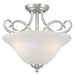 Myhouse Lighting Westinghouse Lighting - 6573800 - Two Light Semi-Flush Mount - Dunmore - Brushed Nickel