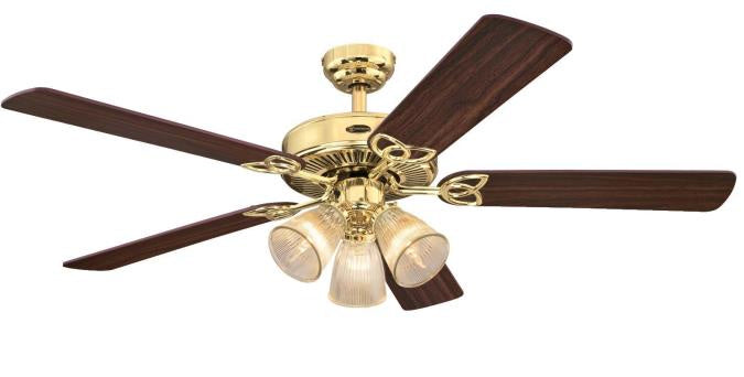 Myhouse Lighting Westinghouse Lighting - 7233800 - 52"Ceiling Fan - Vintage - Polished Brass