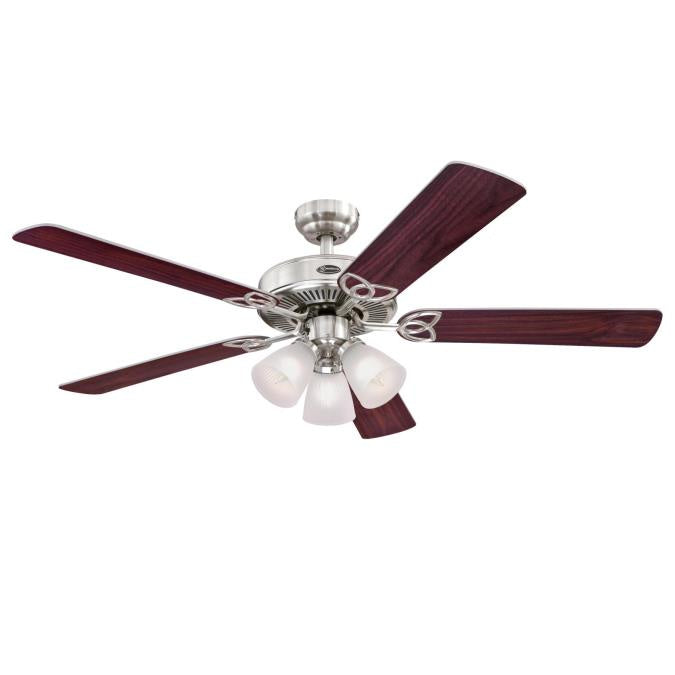 Myhouse Lighting Westinghouse Lighting - 7237100 - 52"Ceiling Fan - Vintage - Brushed Nickel