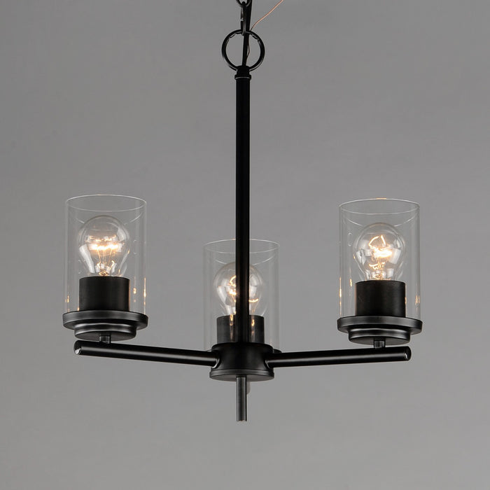 Myhouse Lighting Maxim - 10203CLBK - Three Light Chandelier - Corona - Black