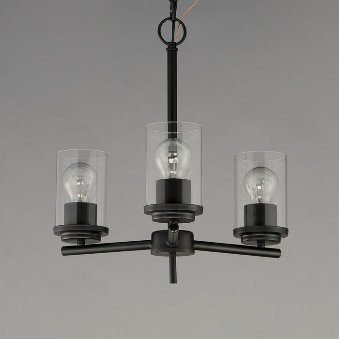 Myhouse Lighting Maxim - 10203CLBK - Three Light Chandelier - Corona - Black