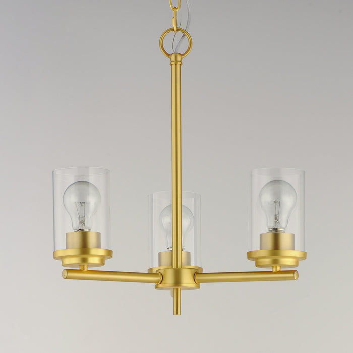 Myhouse Lighting Maxim - 10203CLSBR - Three Light Chandelier - Corona - Satin Brass