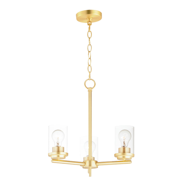 Myhouse Lighting Maxim - 10203CLSBR - Three Light Chandelier - Corona - Satin Brass