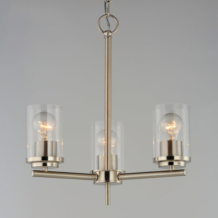 Myhouse Lighting Maxim - 10203CLSN - Three Light Chandelier - Corona - Satin Nickel