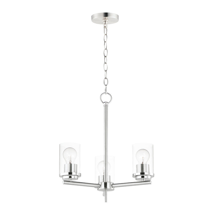 Myhouse Lighting Maxim - 10203CLSN - Three Light Chandelier - Corona - Satin Nickel