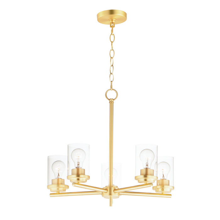 Myhouse Lighting Maxim - 10205CLSBR - Five Light Chandelier - Corona - Satin Brass