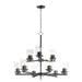 Myhouse Lighting Maxim - 10206CLBK - Nine Light Chandelier - Corona - Black