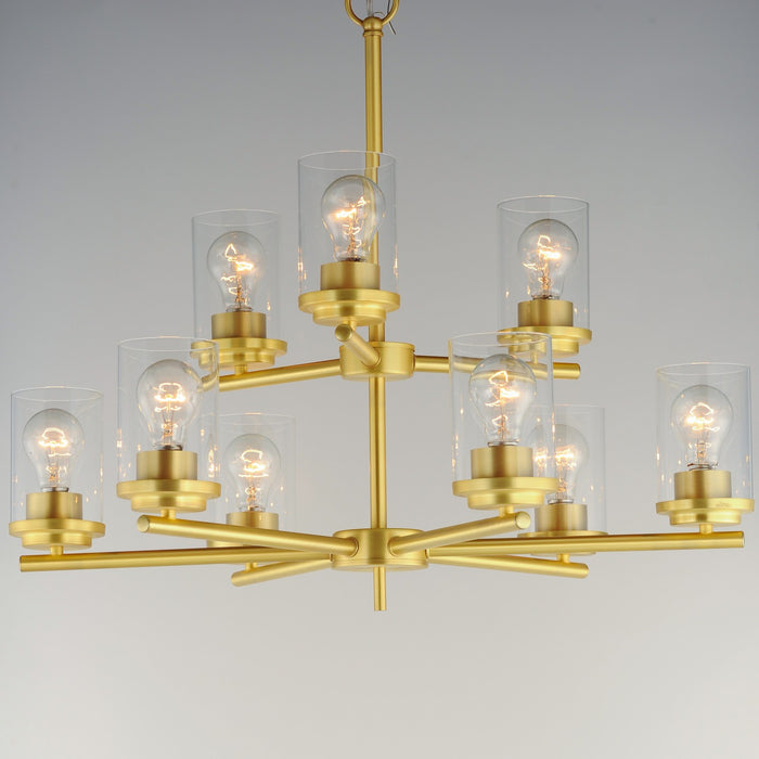 Myhouse Lighting Maxim - 10206CLSBR - Nine Light Chandelier - Corona - Satin Brass