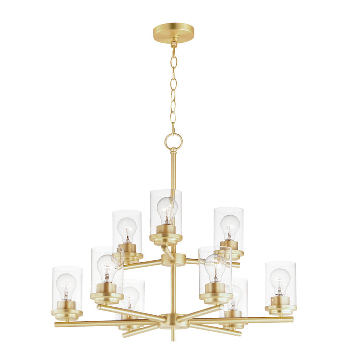 Myhouse Lighting Maxim - 10206CLSBR - Nine Light Chandelier - Corona - Satin Brass