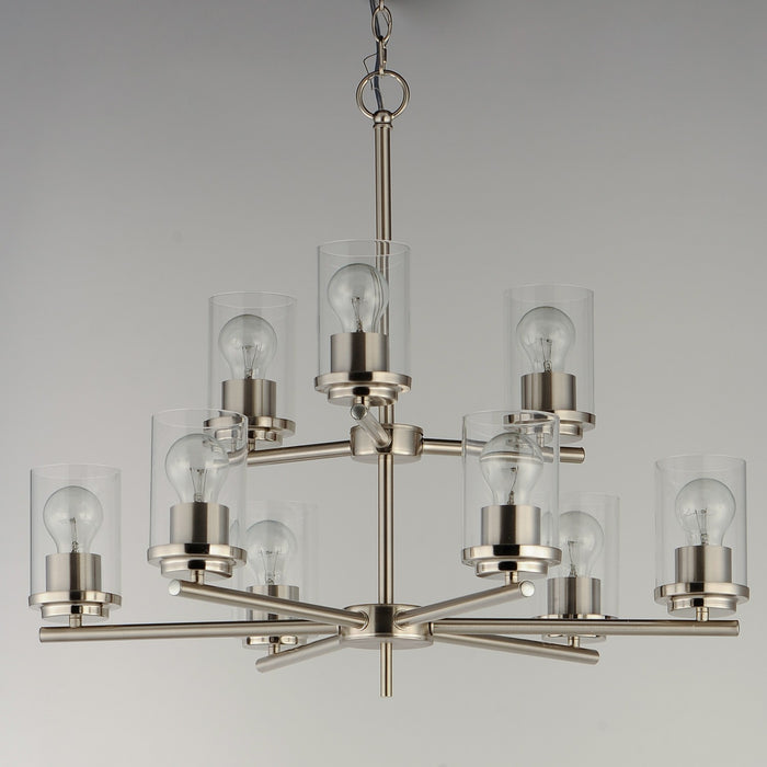 Myhouse Lighting Maxim - 10206CLSN - Nine Light Chandelier - Corona - Satin Nickel