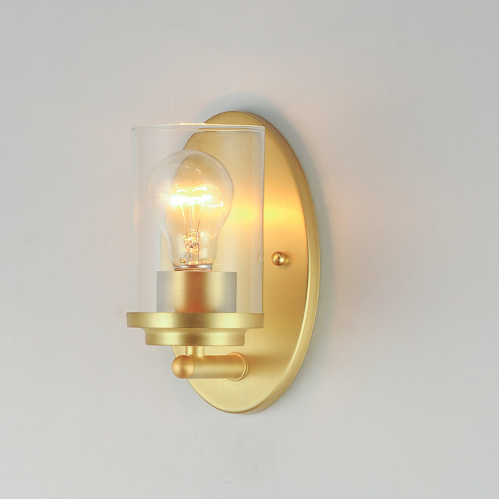 Myhouse Lighting Maxim - 10211CLSBR - One Light Wall Sconce - Corona - Satin Brass