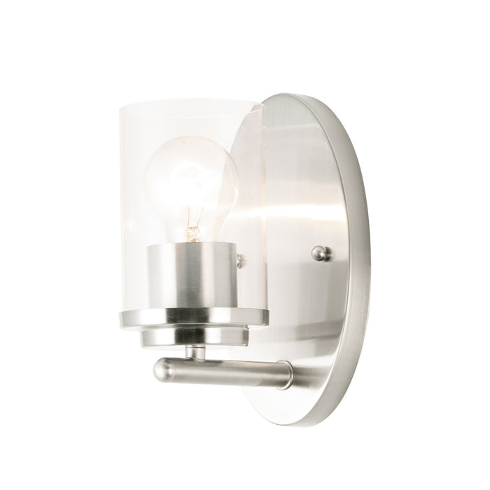 Myhouse Lighting Maxim - 10211CLSN - One Light Wall Sconce - Corona - Satin Nickel