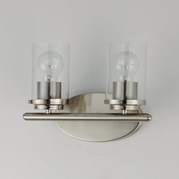 Myhouse Lighting Maxim - 10212CLSN - Two Light Bath Vanity - Corona - Satin Nickel