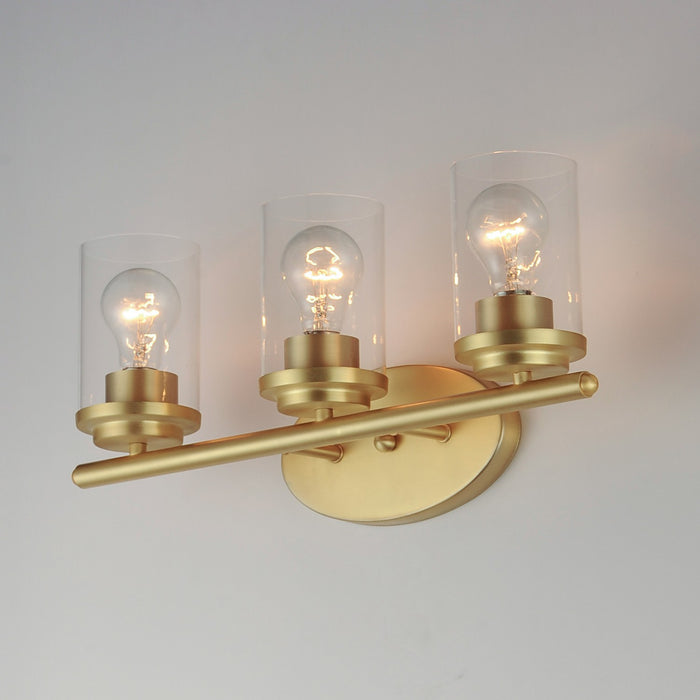 Myhouse Lighting Maxim - 10213CLSBR - Three Light Bath Vanity - Corona - Satin Brass