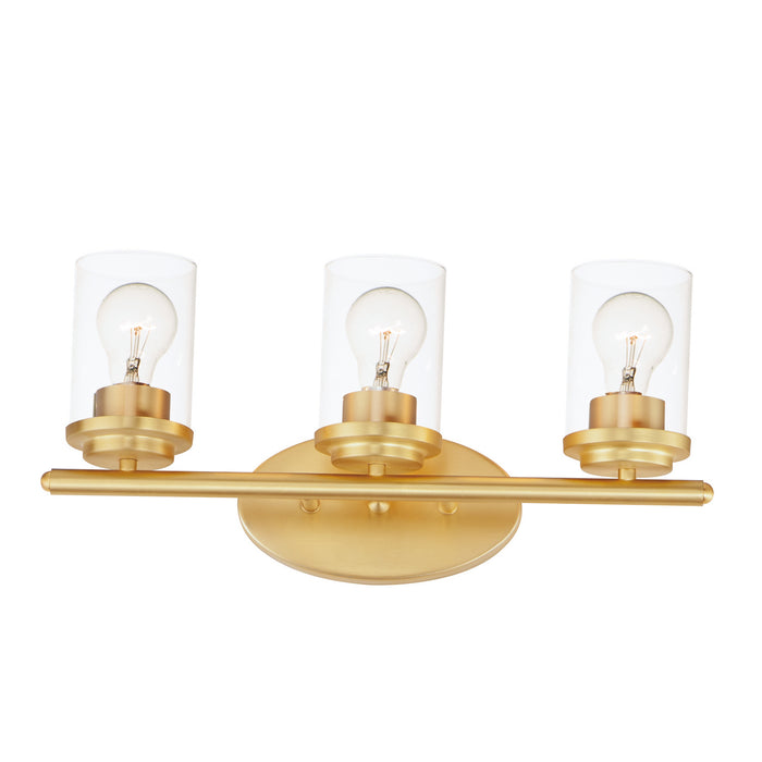 Myhouse Lighting Maxim - 10213CLSBR - Three Light Bath Vanity - Corona - Satin Brass