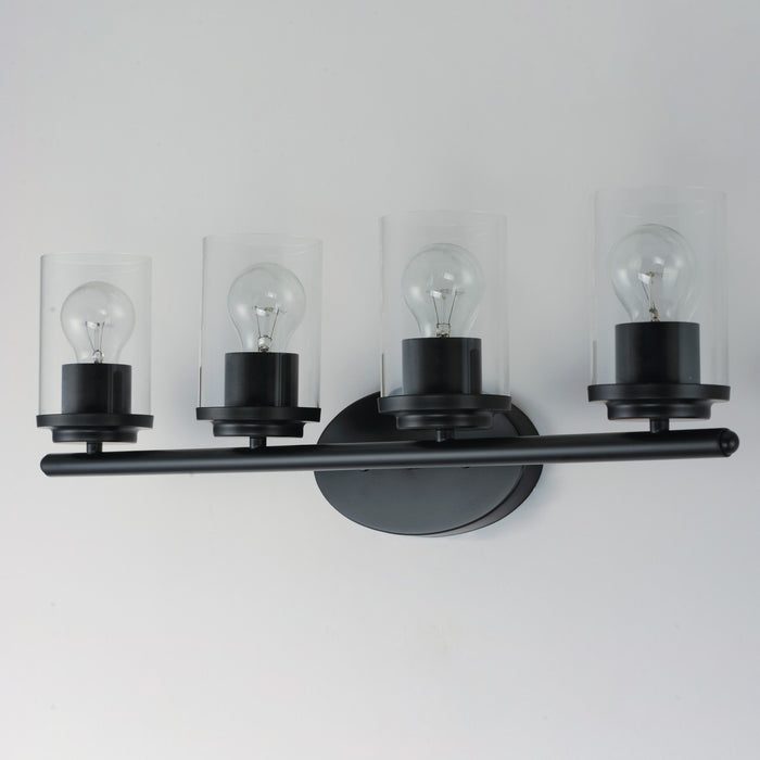 Myhouse Lighting Maxim - 10214CLBK - Four Light Bath Vanity - Corona - Black