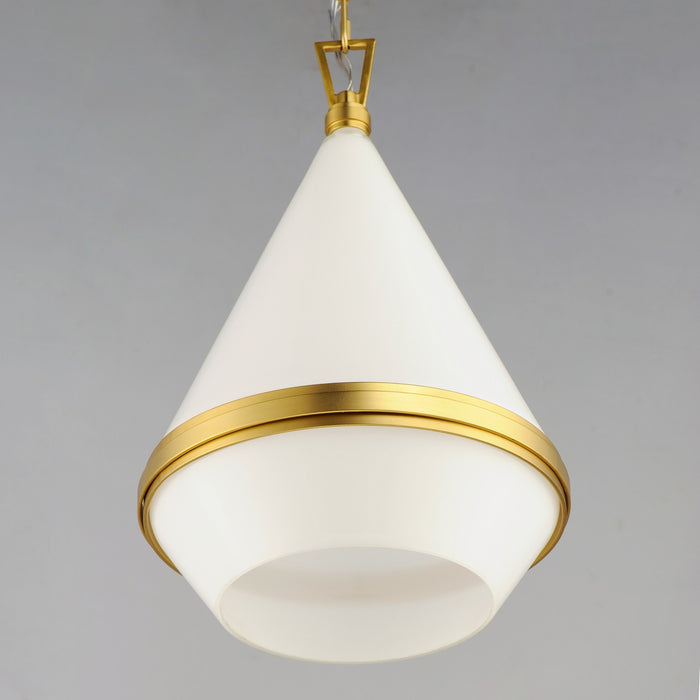 Myhouse Lighting Maxim - 10374WTSBR - One Light Pendant - Giza - Satin Brass