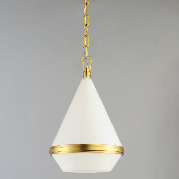 Myhouse Lighting Maxim - 10374WTSBR - One Light Pendant - Giza - Satin Brass