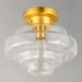 Myhouse Lighting Maxim - 11120CLSBR - One Light Flush Mount - Harbor - Satin Brass