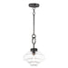 Myhouse Lighting Maxim - 11122CLBK - One Light Pendant - Harbor - Black