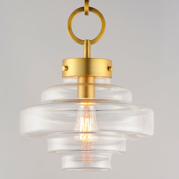 Myhouse Lighting Maxim - 11122CLSBR - One Light Pendant - Harbor - Satin Brass