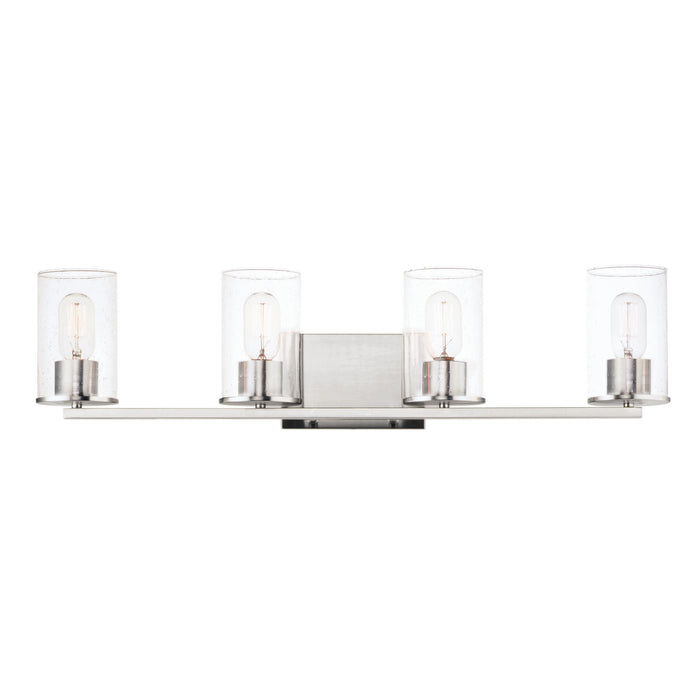 Myhouse Lighting Maxim - 11844CDSN - Four Light Bath Vanity - Sleek - Satin Nickel