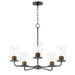 Myhouse Lighting Maxim - 11846CDABBK - Five Light Chandelier - Sleek - Antique Brass / Black