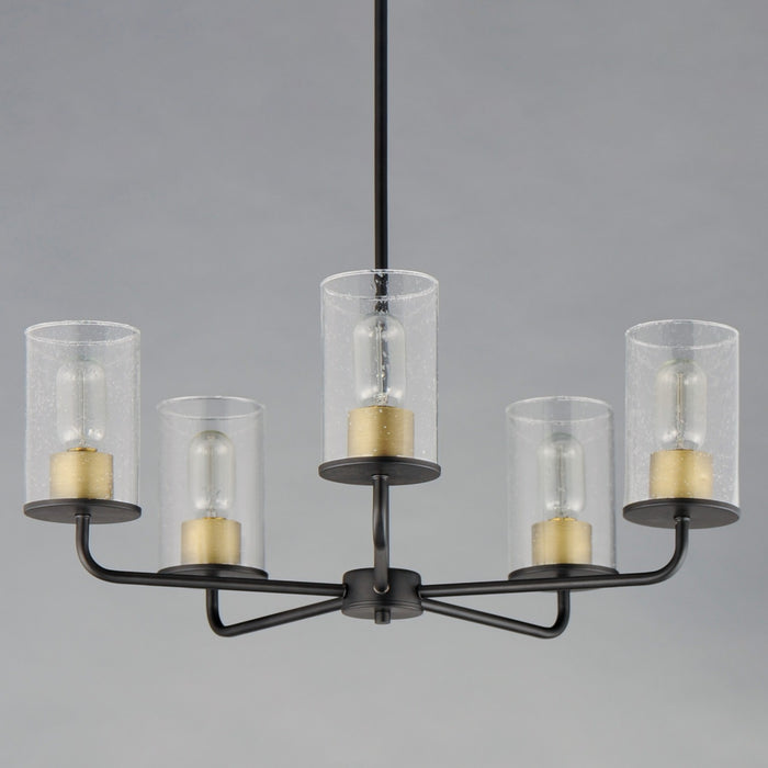 Myhouse Lighting Maxim - 11846CDABBK - Five Light Chandelier - Sleek - Antique Brass / Black