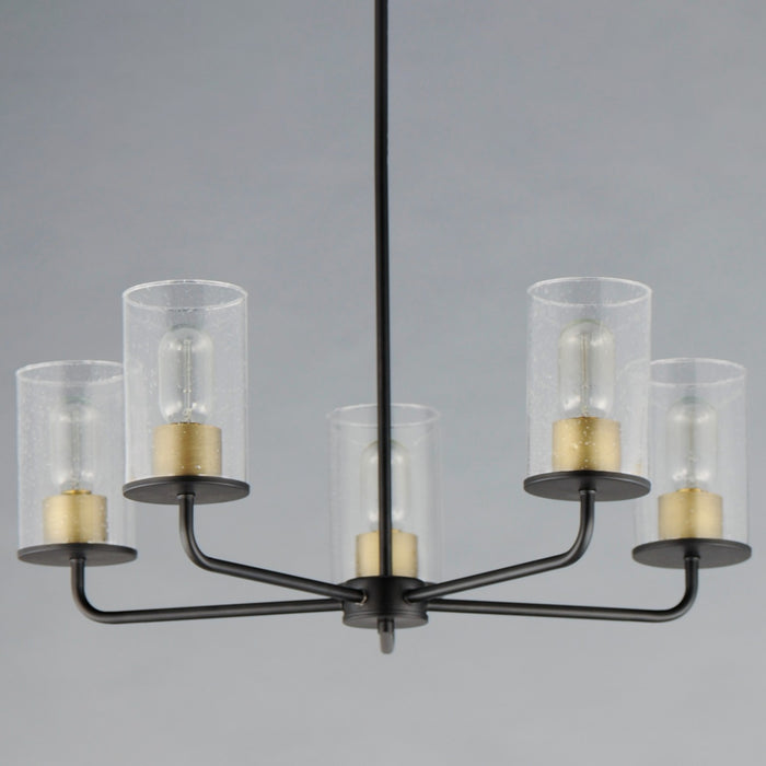 Myhouse Lighting Maxim - 11846CDABBK - Five Light Chandelier - Sleek - Antique Brass / Black