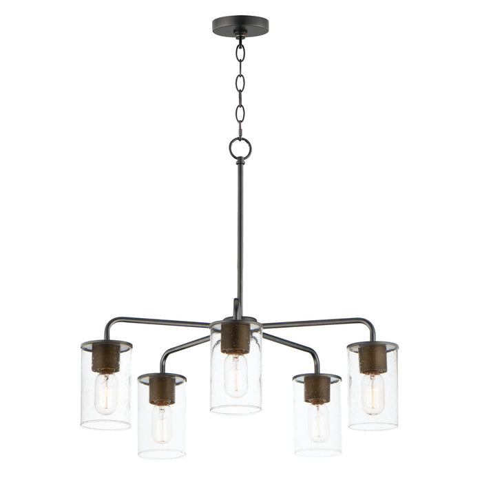 Myhouse Lighting Maxim - 11846CDABBK - Five Light Chandelier - Sleek - Antique Brass / Black