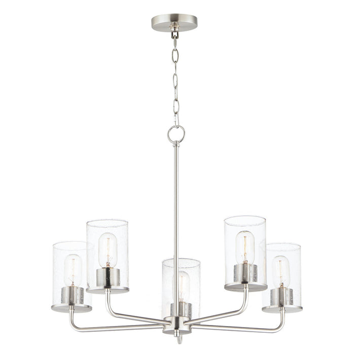 Myhouse Lighting Maxim - 11846CDSN - Five Light Chandelier - Sleek - Satin Nickel