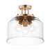 Myhouse Lighting Maxim - 12271CDHR - Three Light Semi-Flush Mount - Acadia - Heritage