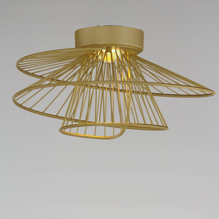 Myhouse Lighting Maxim - 24170NAB - LED Flush Mount - Zeta - Natural Aged Brass