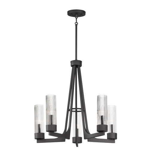 Myhouse Lighting Maxim - 30315CRAR - Five Light Chandelier - Delos - Anthracite