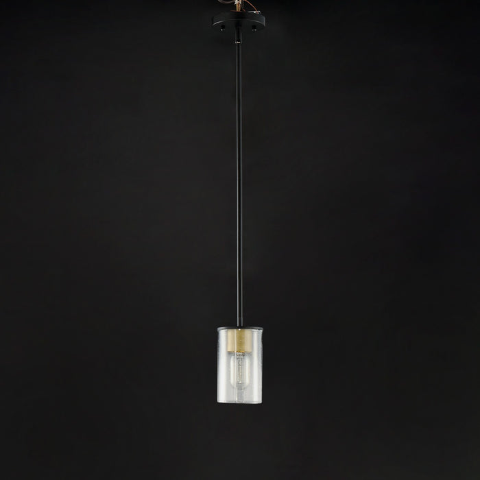 Myhouse Lighting Maxim - 91840CDABBK - One Light Mini Pendant - Sleek - Antique Brass / Black