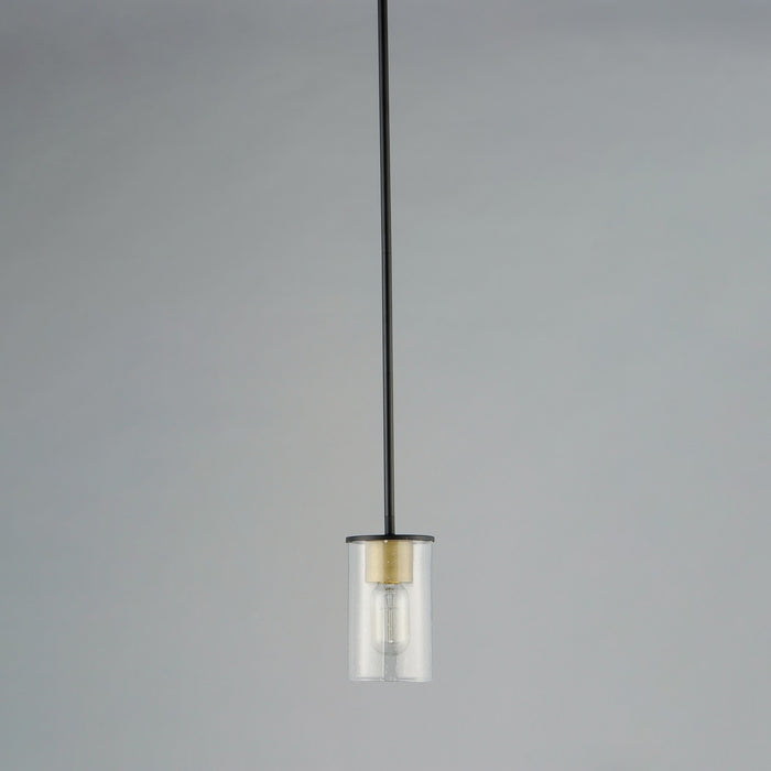 Myhouse Lighting Maxim - 91840CDABBK - One Light Mini Pendant - Sleek - Antique Brass / Black