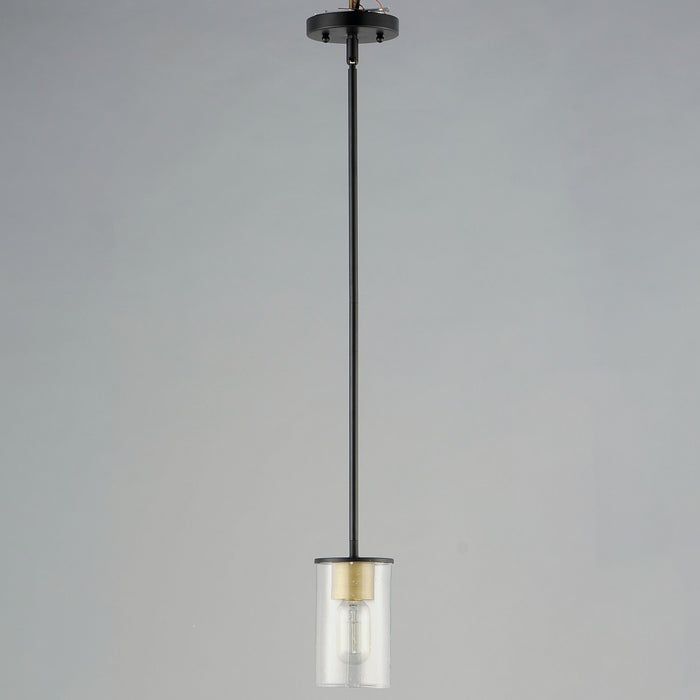 Myhouse Lighting Maxim - 91840CDABBK - One Light Mini Pendant - Sleek - Antique Brass / Black