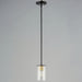 Myhouse Lighting Maxim - 91840CDABBK - One Light Mini Pendant - Sleek - Antique Brass / Black